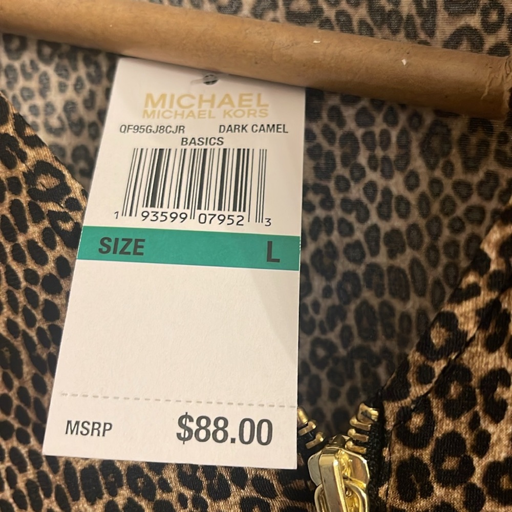 Michael Kors Large‎ Leopard Blouse with Zipper - Picture 4 of 4